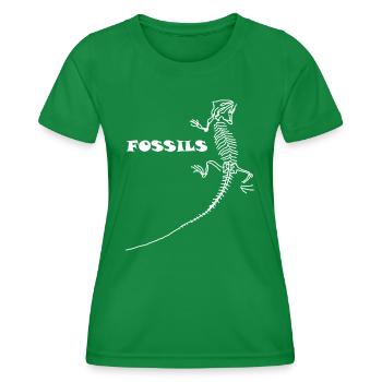 Dinosaures, fossiles, paléontologue, - T-shirt sport Femme - vert - Devant - AI Model Female 172 dark (172cm)