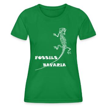 Dinosaures, fossiles, paléontologue, - T-shirt sport Femme - vert - Devant - AI Model Female 172 dark (172cm)