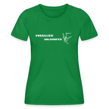 Dinosaures, fossiles, paléontologue, - T-shirt sport Femme - vert - Devant - AI Model Female 172 dark (172cm)