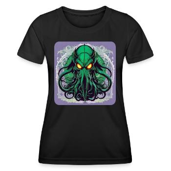 Monstres de Cthulhu dans l’univers - T-shirt sport Femme - noir - Devant - AI Model Female 172 light (172cm)