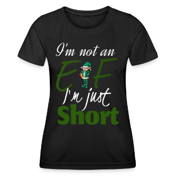 I'm not an elf i'm just short - T-shirt sport Femme - noir - Devant - AI Model Female 172 light (172cm)