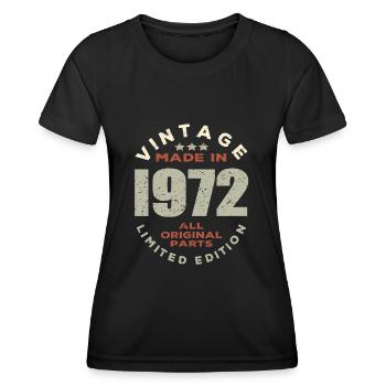 Vintage 1972 - Women's Functional T-Shirt - black - Front - AI Model Female 172 light (172cm)