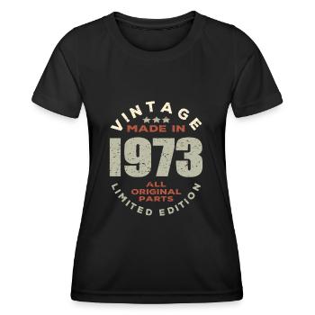 Vintage 1973 - Women's Functional T-Shirt - black - Front - AI Model Female 172 light (172cm)