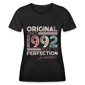 Original 1992 Vintage Vintage Anniversaire Rétro - T-shirt sport Femme - noir - Devant - AI Model Female 172 light (172cm)