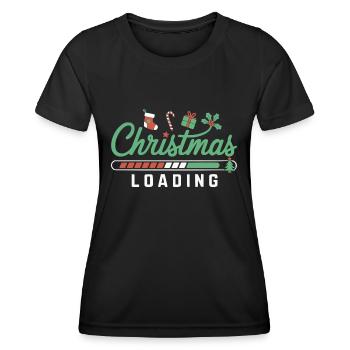 Chargement de Noël - Design de Noël amusant - T-shirt sport Femme - noir - Devant - AI Model Female 172 light (172cm)