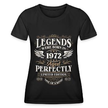 1972 Born Legends Birthday Gift - Women's Functional T-Shirt - black - Front - AI Model Female 172 light (172cm)