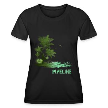 Surf pour les surfeurs Vintage Pipeline Idée cadeau - T-shirt sport Femme - noir - Devant - AI Model Female 172 light (172cm)