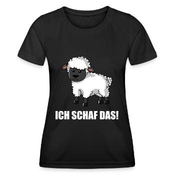 Schäfer Ich Schaf Das Schafe Schäfchen Landwirt - Frauen Funktions-T-Shirt - Schwarz - Vorne - AI Model Female 172 light (172cm)