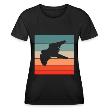 Falknerei Geschenkidee Falkner Beizjagd Greifvogel - Frauen Funktions-T-Shirt - Schwarz - Vorne - AI Model Female 172 light (172cm)