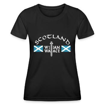 Ecosse William Wallace - T-shirt sport Femme - noir - Devant - AI Model Female 172 light (172cm)
