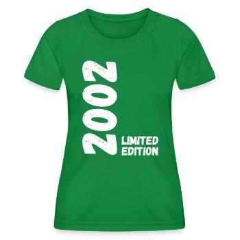 2002 Limited edition Birthday - Women's Functional T-Shirt - kelly green - Front - AI Model Female 172 dark (172cm)