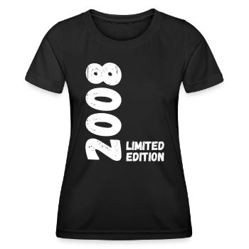 2008 Anniversaire en édition limitée - T-shirt sport Femme - noir - Devant - AI Model Female 172 light (172cm)