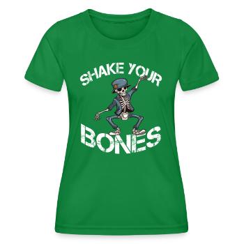 Secouez votre squelette osseux en disant Lusitg - T-shirt sport Femme - vert - Devant - AI Model Female 172 dark (172cm)