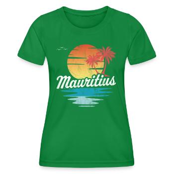 Mauritius - Frauen Funktions-T-Shirt - Kelly Green - Vorne - AI Model Female 172 dark (172cm)
