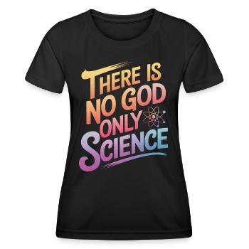 Athéisme, athée, anti-religion, agnostique - T-shirt sport Femme - noir - Devant - AI Model Female 172 light (172cm)