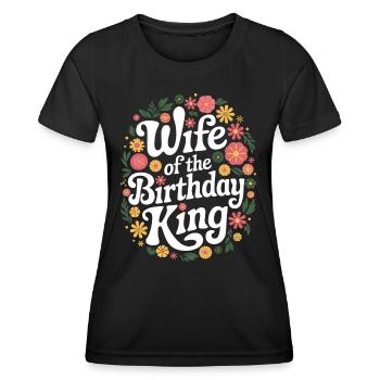 Frau Ehefrau Partnerin Familie Verheiratet - Frauen Funktions-T-Shirt - Schwarz - Vorne - AI Model Female 172 light (172cm)