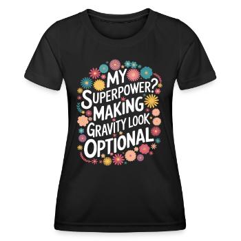 Turnen Turner Gymnastik - Frauen Funktions-T-Shirt - Schwarz - Vorne - AI Model Female 172 light (172cm)