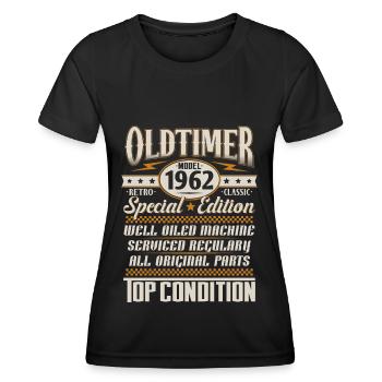 Oldtimer Vintage 1962 Vintage Rétro Anniversaire - T-shirt sport Femme - noir - Devant - AI Model Female 172 light (172cm)