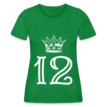 12 Zahl Krone - Frauen Funktions-T-Shirt - Kelly Green - Vorne - AI Model Female 172 dark (172cm)