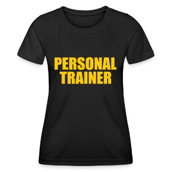Personal trainer - T-shirt sport Femme - noir - Devant - AI Model Female 172 light (172cm)