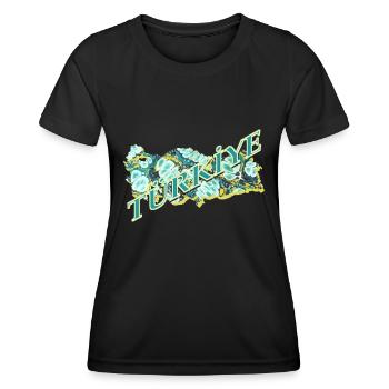 Türkiye writing E 241 - Women's Functional T-Shirt - black - Front - AI Model Female 172 light (172cm)
