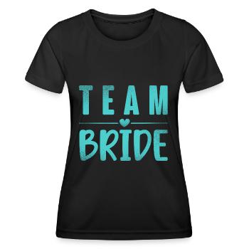 Team Braut - Frauen Funktions-T-Shirt - Schwarz - Vorne - AI Model Female 172 light (172cm)