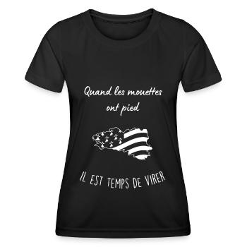 Bretagne - T-shirt sport Femme - noir - Devant - AI Model Female 172 light (172cm)