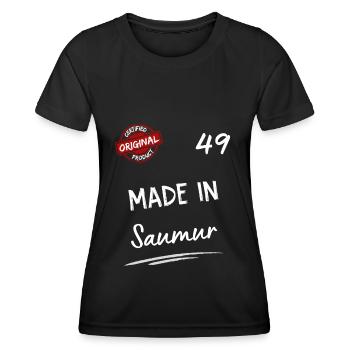 Saumur - Frauen Funktions-T-Shirt - Schwarz - Vorne - AI Model Female 172 light (172cm)