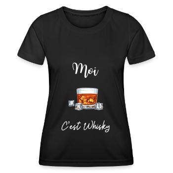 Ich bin Whisky - Frauen Funktions-T-Shirt - Schwarz - Vorne - AI Model Female 172 light (172cm)