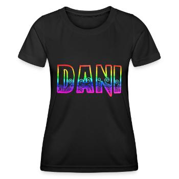 dani rs regenbogen - Frauen Funktions-T-Shirt - Schwarz - Vorne - AI Model Female 172 light (172cm)
