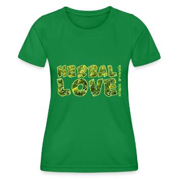 Moutarde d’amour à base de plantes - T-shirt sport Femme - vert - Devant - AI Model Female 172 dark (172cm)