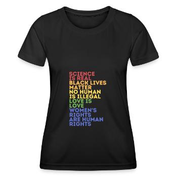 LGBT Menschenrechte - Frauen Funktions-T-Shirt - Schwarz - Vorne - AI Model Female 172 light (172cm)