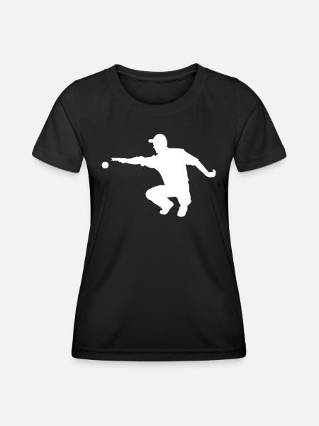 Petanque Player Boule Boccia Bocce Pétanque Sport - Women's Functional T-Shirt - black
