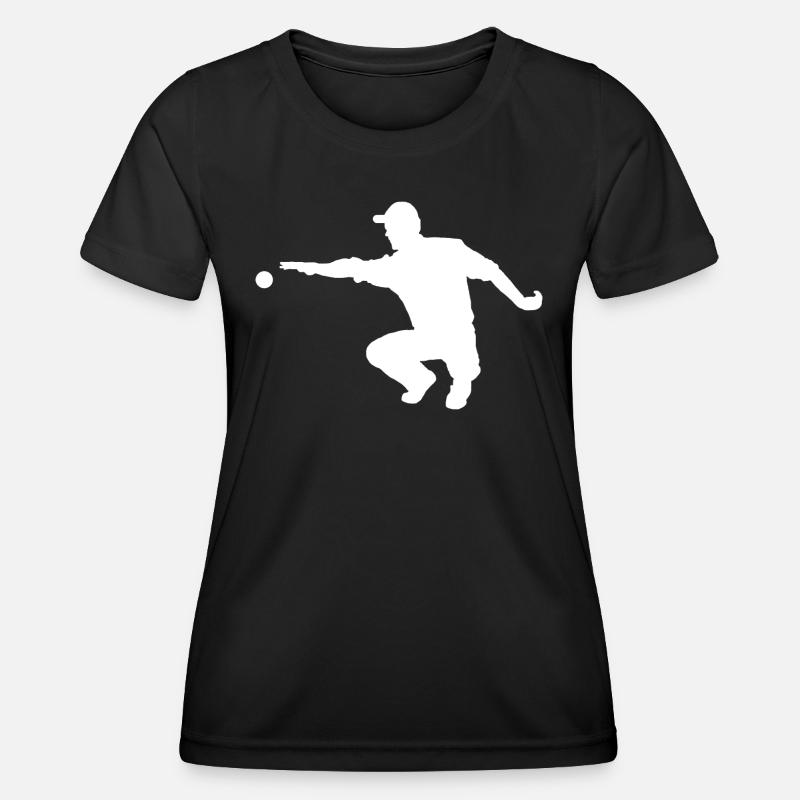 Petanque Player Boule Boccia Bocce Pétanque Sport - Women's Functional T-Shirt - black