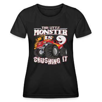9. Geburtstag Scherzt Diesen Kleinen Monstertruck - Frauen Funktions-T-Shirt - Schwarz - Vorne - AI Model Female 172 light (172cm)