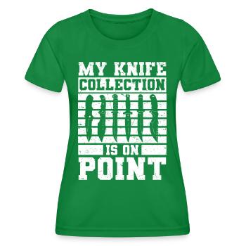 Knife collector - Women's Functional T-Shirt - kelly green - Front - AI Model Female 172 dark (172cm)
