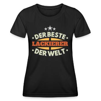 Der Beste Lackierer der Welt - Frauen Funktions-T-Shirt - Schwarz - Vorne - AI Model Female 172 light (172cm)