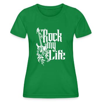 Rock My Life Vintage Retro 80er Jahre Musik Lets - Frauen Funktions-T-Shirt - Kelly Green - Vorne - AI Model Female 172 dark (172cm)