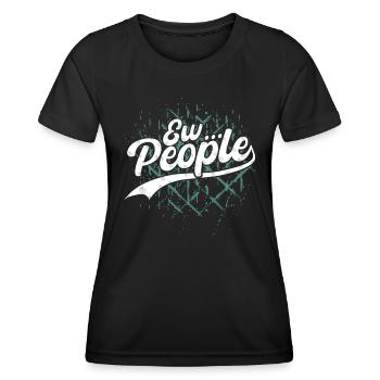 Express your individuality Ew. People - Women's Functional T-Shirt - black - Front - AI Model Female 172 light (172cm)