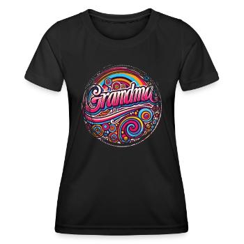 Celebrate the Heart and Warmth of the Grandma Family - Women's Functional T-Shirt - black - Front - AI Model Female 172 light (172cm)