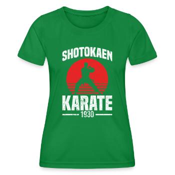 Karaté Shotokan 1930 - T-shirt sport Femme - vert - Devant - AI Model Female 172 dark (172cm)