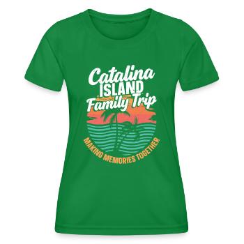 Family excursion to Catalina Island, the - Women's Functional T-Shirt - kelly green - Front - AI Model Female 172 dark (172cm)