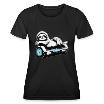 La vie de paresseux est meilleure si vous utilisez l’hoverboard - T-shirt sport Femme - noir - Devant - AI Model Female 172 light (172cm)