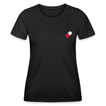 Rote Pille - Frauen Funktions-T-Shirt - Schwarz - Vorne - AI Model Female 172 light (172cm)