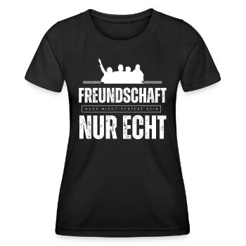 Beste Freunde FREUND Kumpel Kumpels - Frauen Funktions-T-Shirt - Schwarz - Vorne - AI Model Female 172 light (172cm)