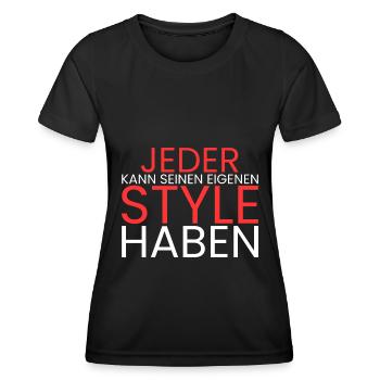Jeder kann seinen Style haben - Frauen Funktions-T-Shirt - Schwarz - Vorne - AI Model Female 172 light (172cm)