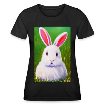 Rabbit Easter Easter Pet Easter Holiday - Women's Functional T-Shirt - black - Front - AI Model Female 172 light (172cm)