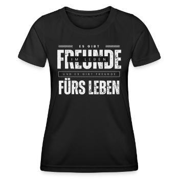 Beste Freunde FREUND Kumpel Kumpels - Frauen Funktions-T-Shirt - Schwarz - Vorne - AI Model Female 172 light (172cm)