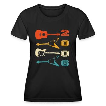2006 Jahrgang geboren Gitarrist Gitarre Geburtstag - Frauen Funktions-T-Shirt - Schwarz - Vorne - AI Model Female 172 light (172cm)
