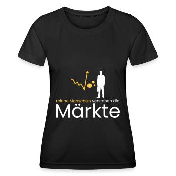 reiche Menschen ahnen Märkte - Frauen Funktions-T-Shirt - Schwarz - Vorne - AI Model Female 172 light (172cm)